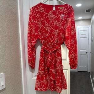 Flying Tomato Red and White Floral Dress